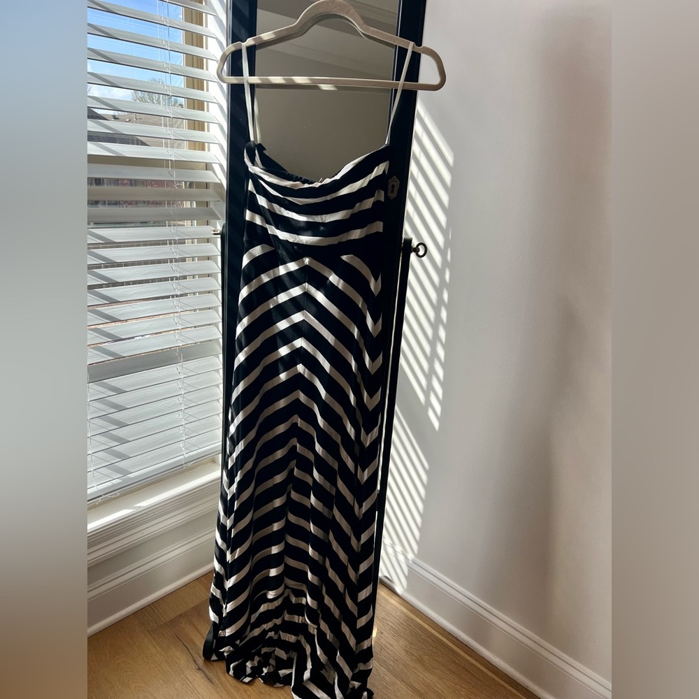 Black and white maxi dress